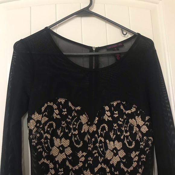 Long sleeve mesh lace dress - Picture 2 of 5